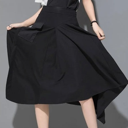 Asymmetry pocket skirt(G2309)