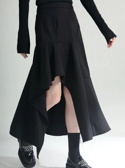 Middle length slit skirt(G2315)