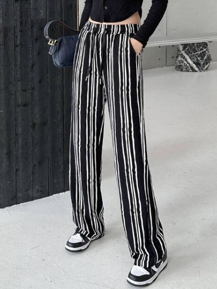 Striped long leg pants(G2326)