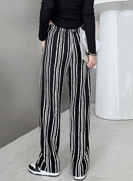 Striped long leg pants(G2326)