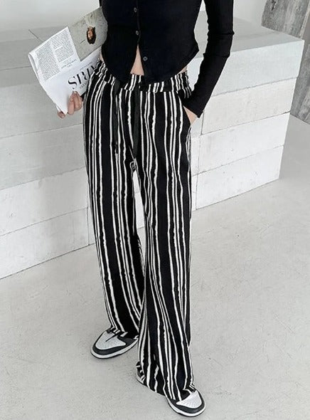 Striped long leg pants(G2326)