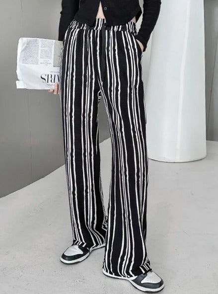 Striped long leg pants(G2326)