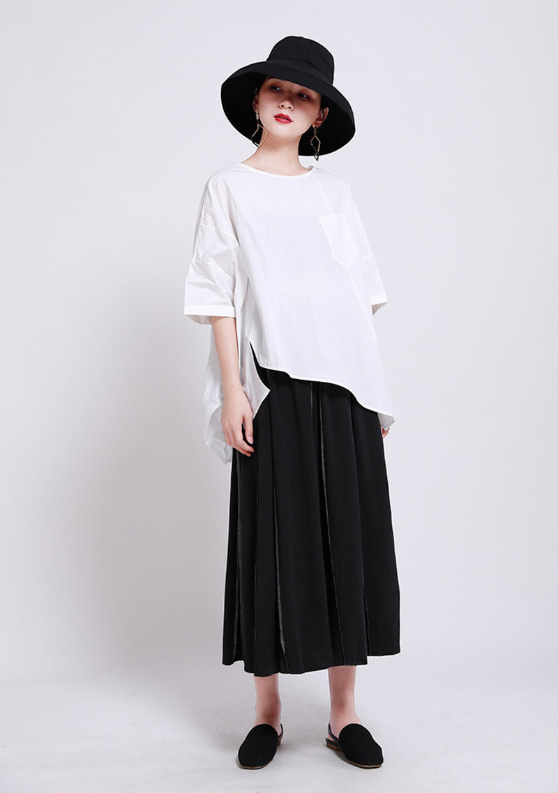 Back slit big size T-shirt(G2104)