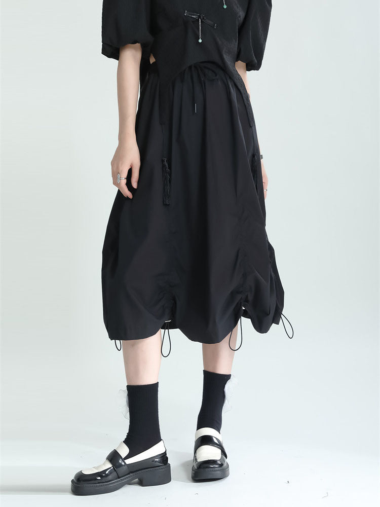 High Elastic Waist Long Half-body Skirt（G2125）