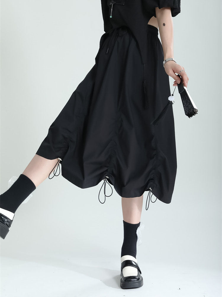 High Elastic Waist Long Half-body Skirt（G2125）