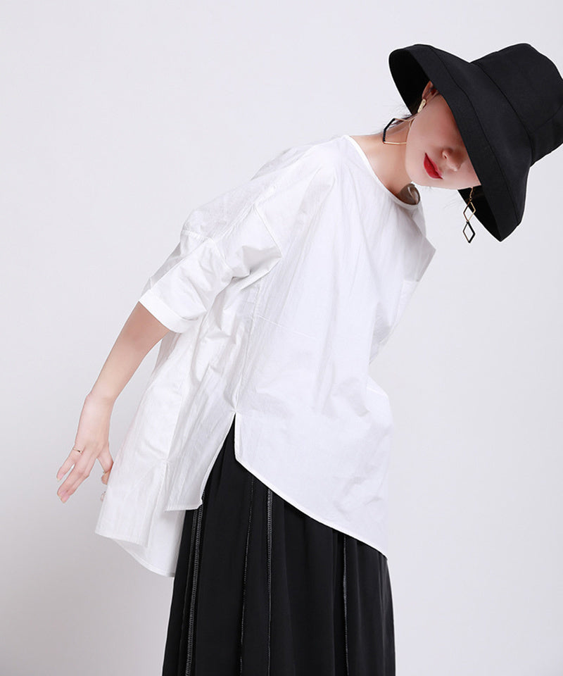 Back slit big size T-shirt(G2104)