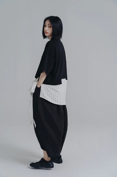 Stripe round neck Tshirts(G2146)