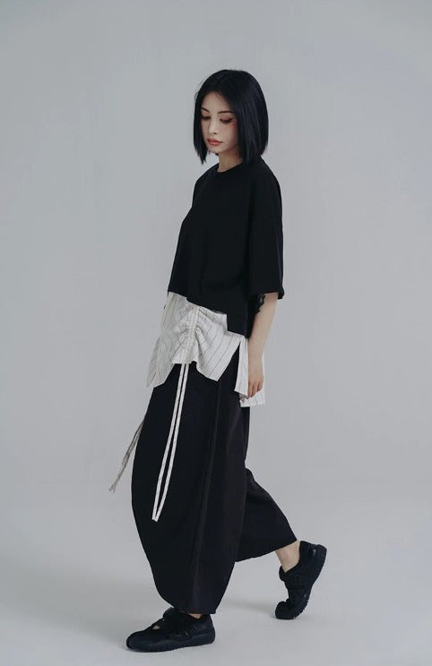 Stripe round neck Tshirts(G2146)