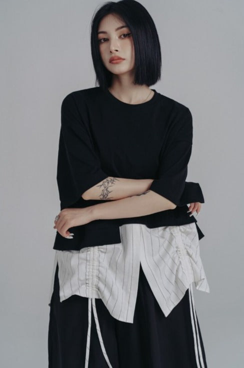 Stripe round neck Tshirts(G2146)