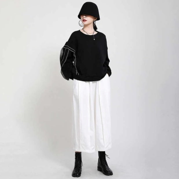 Drape wide pants(G1610)