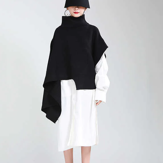 Poncho Loose Turtleneck Sweater（G2206）