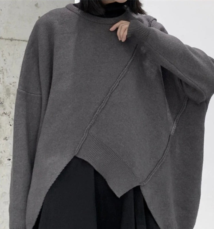 Asymmetry big size knitwear（G2213）