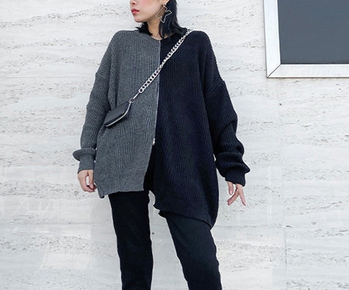 Round collar long-sleeved cardigan(G2216)