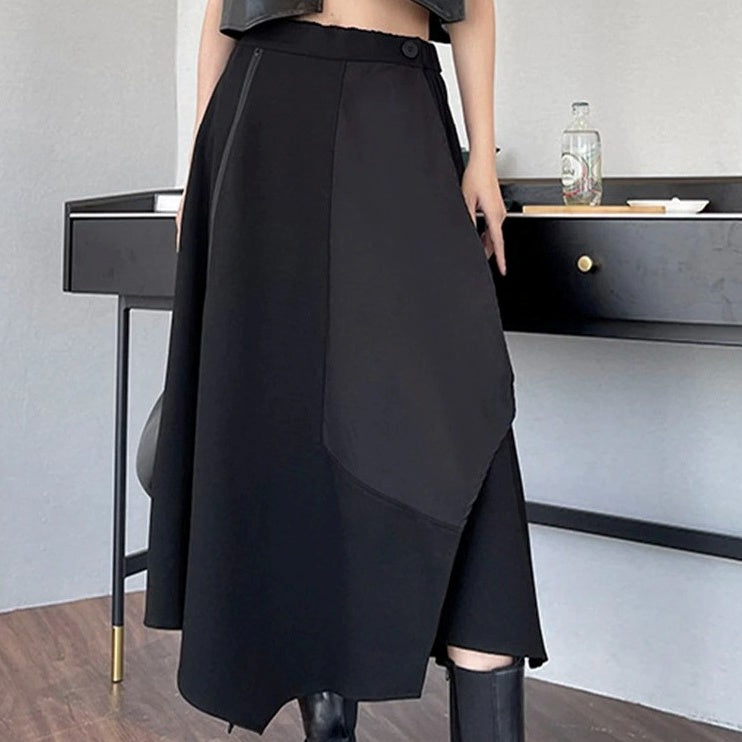 Asymmetry zipper casual skirt(G2223)