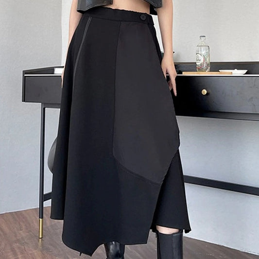 Asymmetry zipper casual skirt(G2223)