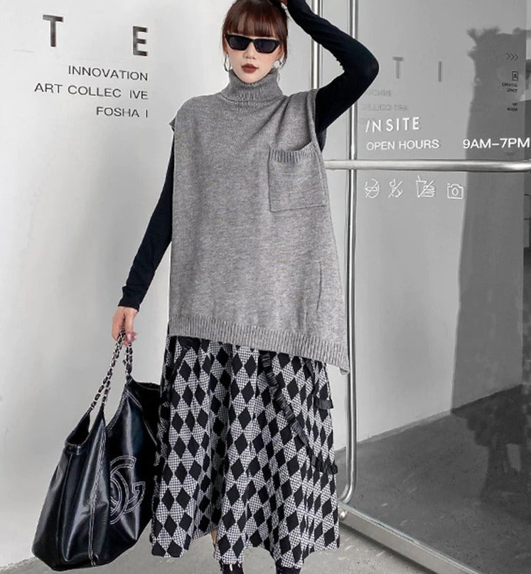 Slit knit sweater(G2224)