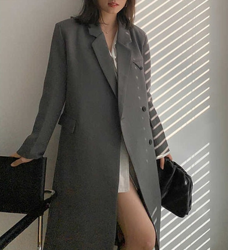 Loose fit long jacket(G2226)