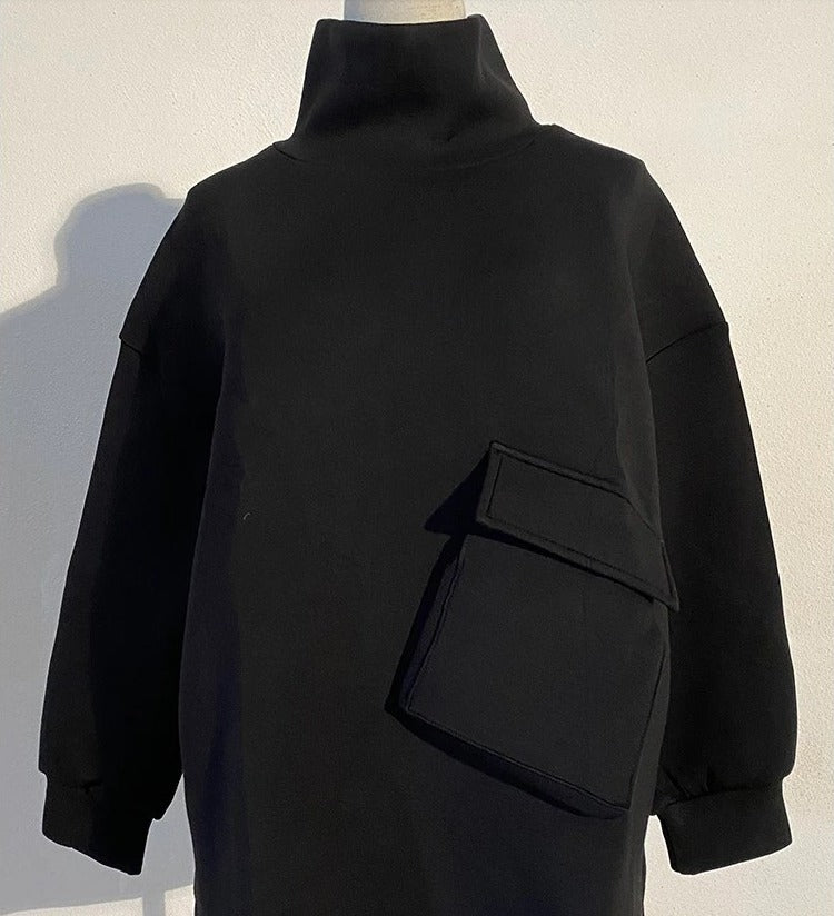 Large pocket turtleneck(G2261)