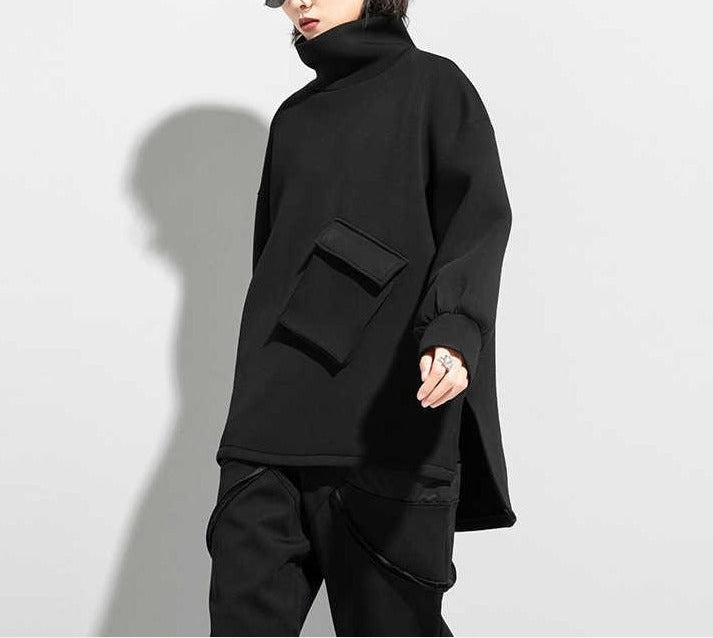 Large pocket turtleneck(G2261)