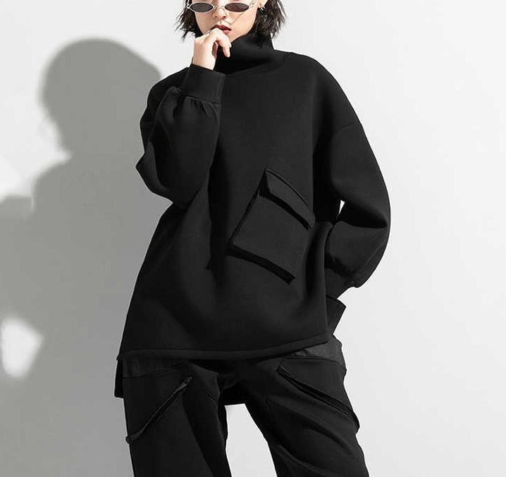 Large pocket turtleneck(G2261)