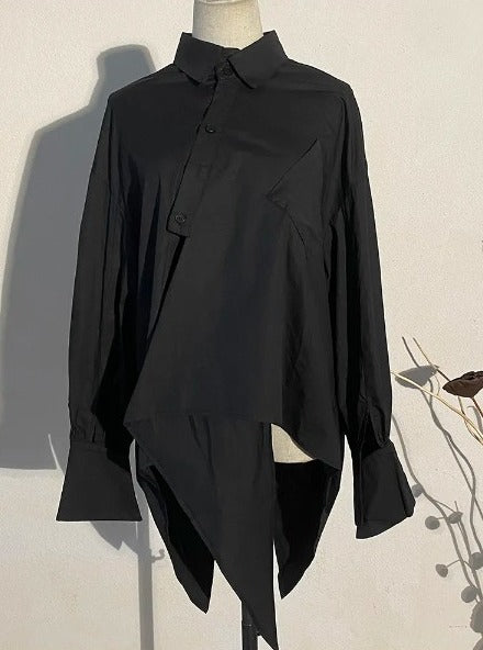 Asymmetry big shirt(G2272)