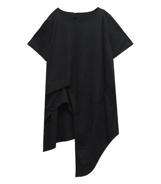 Round neck slit T-shirt（G2281）