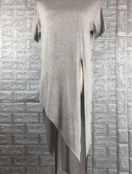 Asymmetrical round neck T-shirt(G2282)