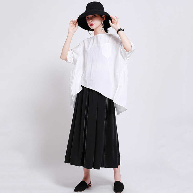 Back slit big size T-shirt(G2104)