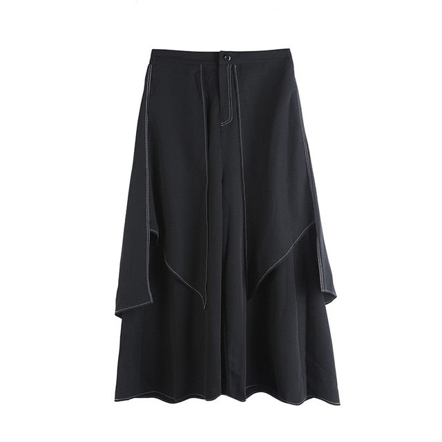 Split wide pants(G1565)