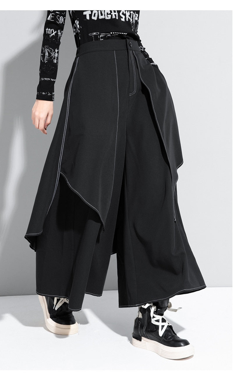 Split wide pants(G1565)