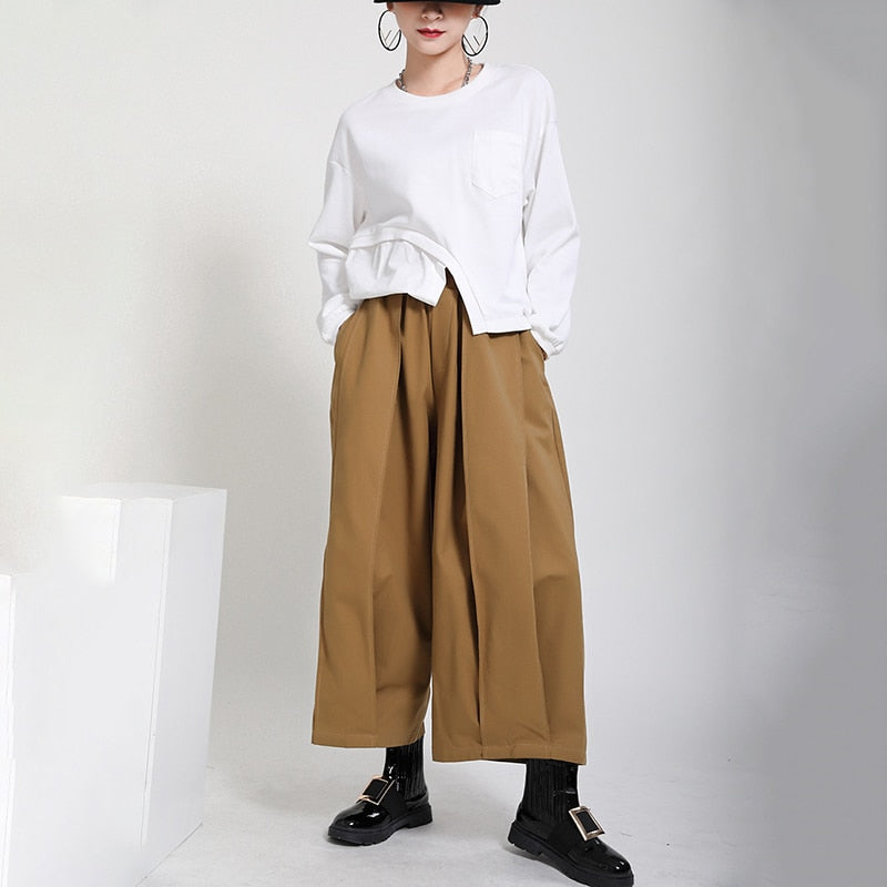 Drape wide pants(G1610)