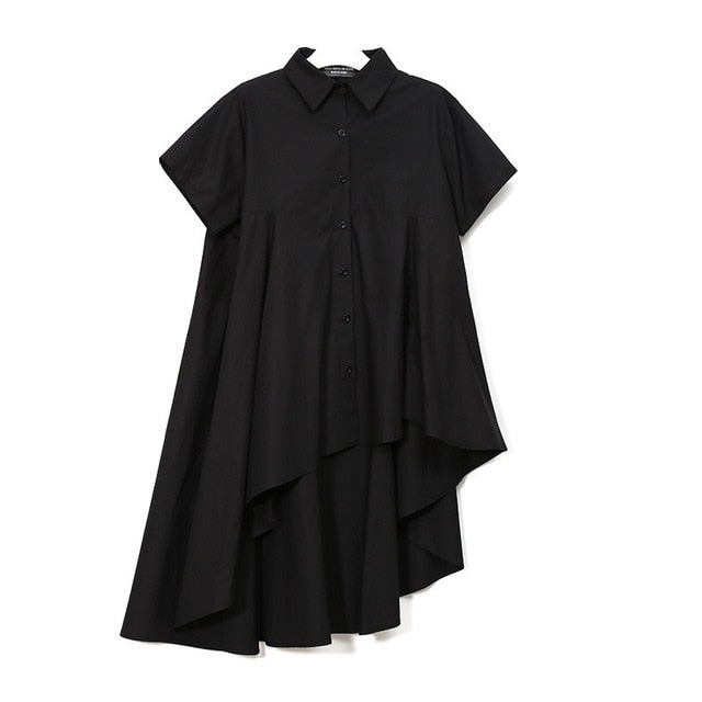 Back long pleats shirt (G1419)