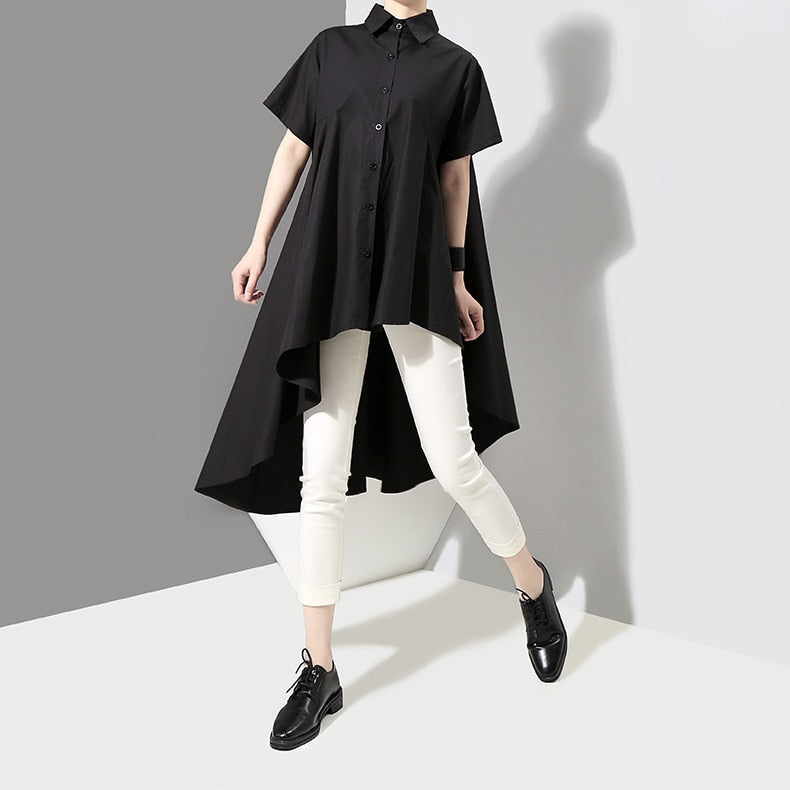 Back long pleats shirt (G1419)