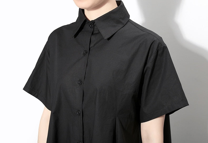 Back long pleats shirt (G1419)