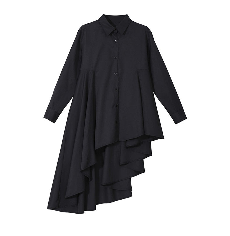 Back long pleats shirt (G1419)