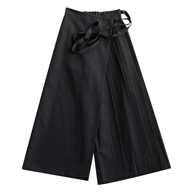 Pleats wide pants(G1609)