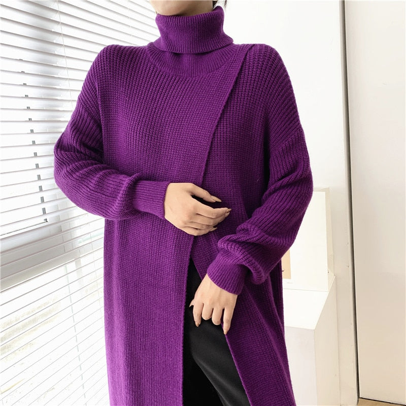 Vent long sweater (G1538)