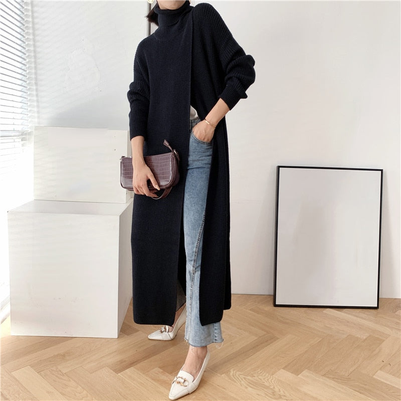 Vent long sweater (G1538)