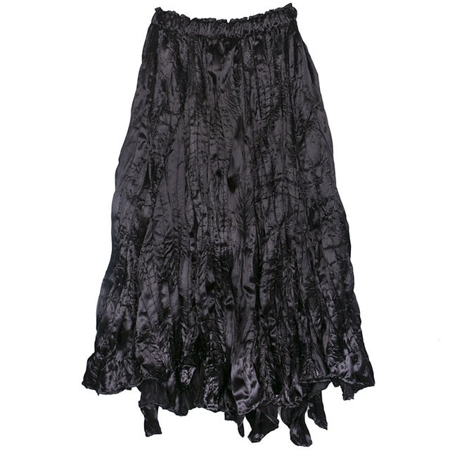 Asymmetry pleats skirt(G1580)