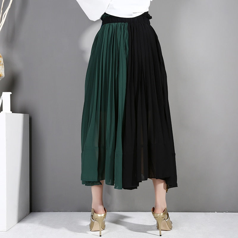 Chiffon pleats skirt(G1581)