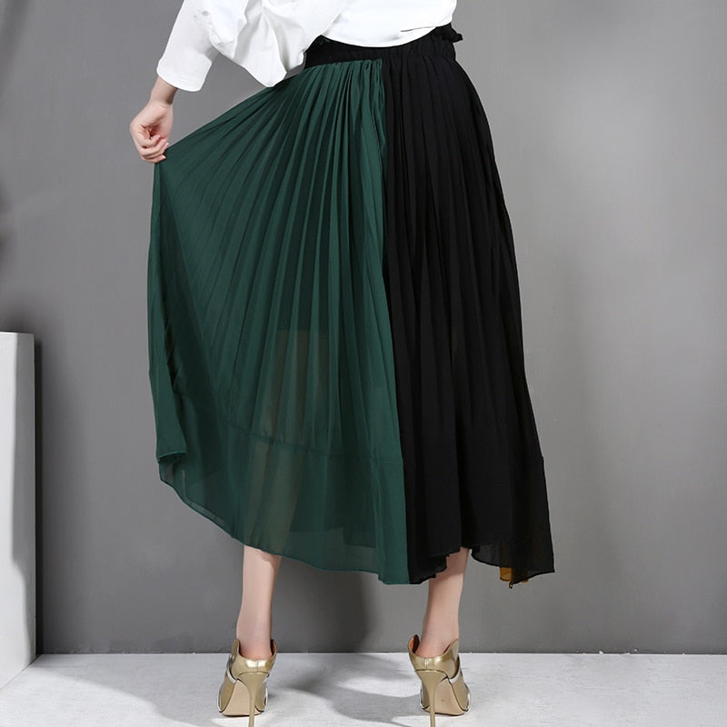 Chiffon pleats skirt(G1581)