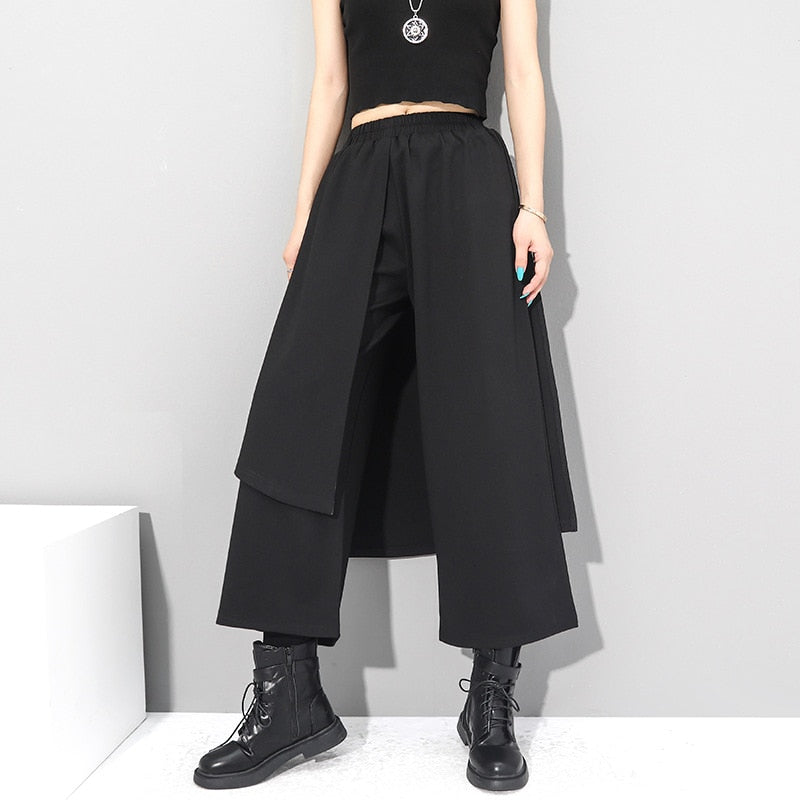 Asymmetry wide pants(G1547)