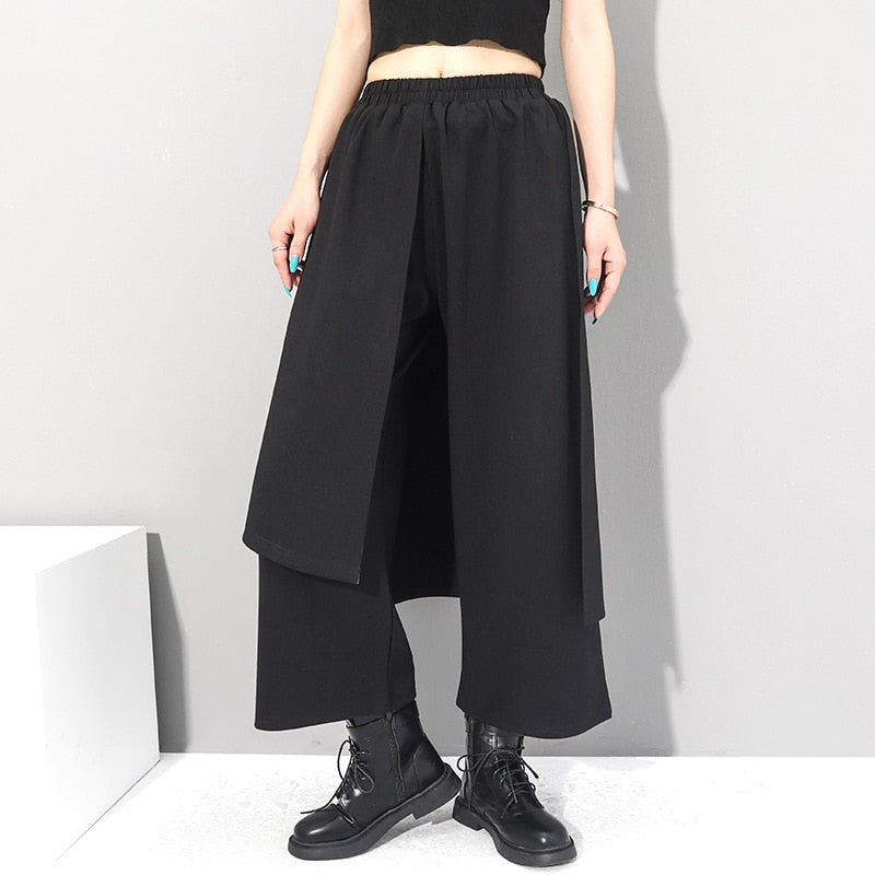 Asymmetry wide pants(G1547)