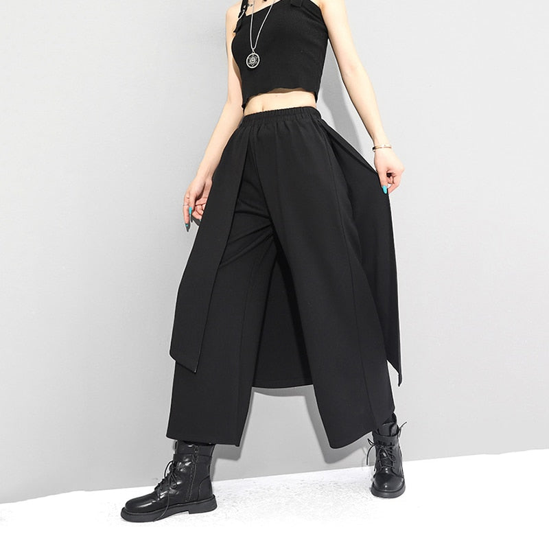 Asymmetry wide pants(G1547)