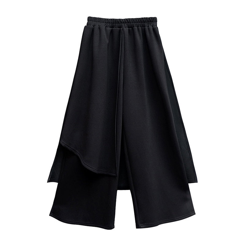 Asymmetry wide pants(G1547)