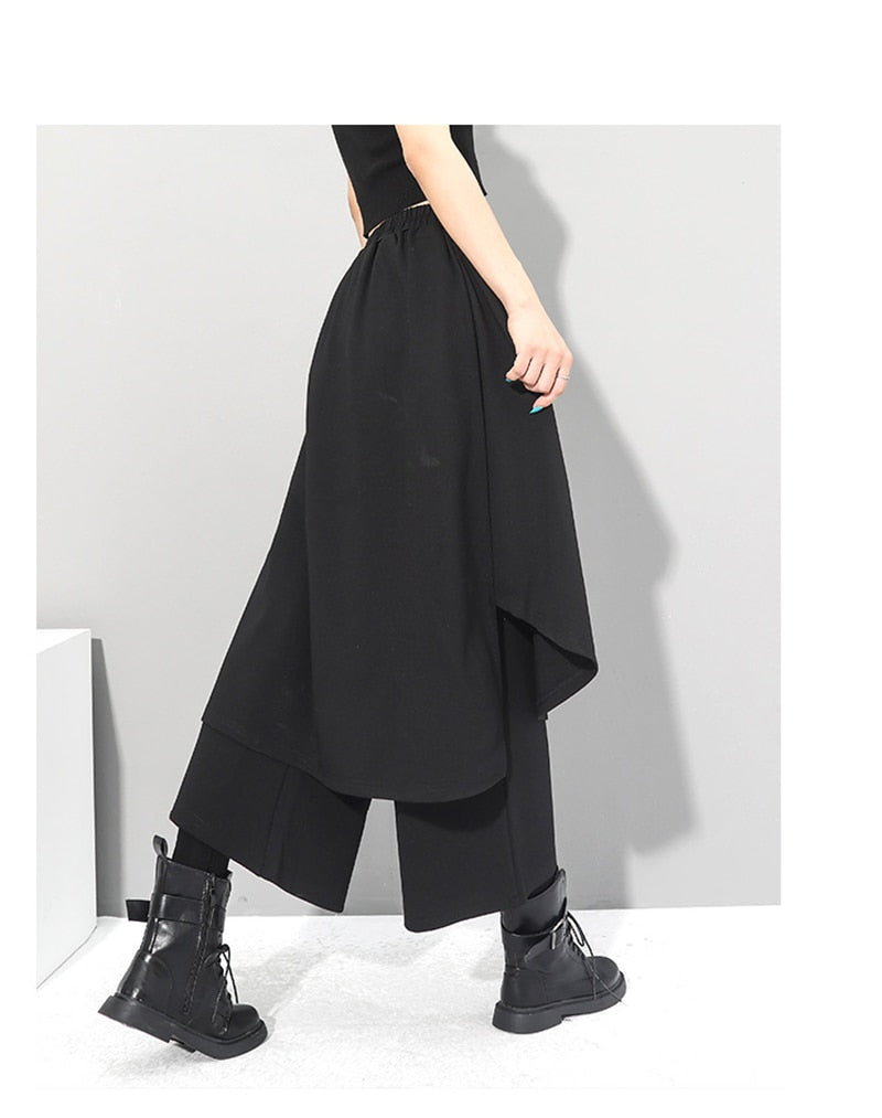 Asymmetry wide pants(G1547)