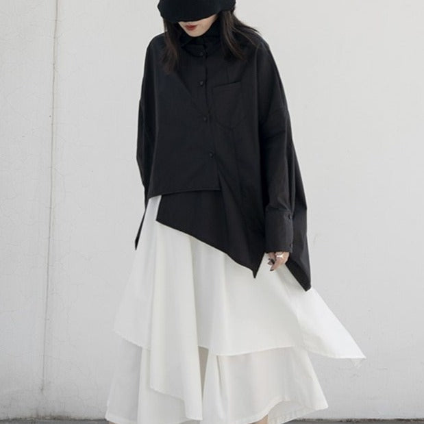Asymmetry blouse(G1525)