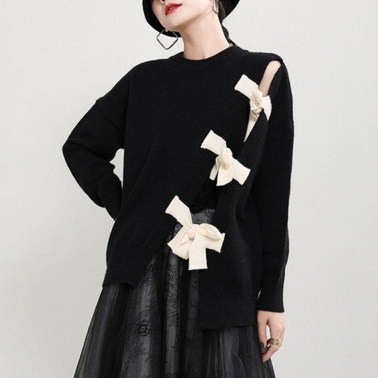 Ribbon knit sweater(G1512)