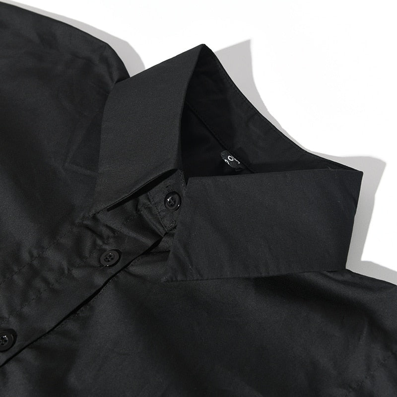 Asymmetry shirt - with drawstring(G1885)