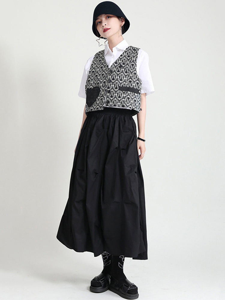 Casual long skirt(G1717)